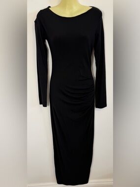 Commense Black Long Sleeve Maxi Dress